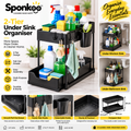 SPONKOO™ 2-Tier Under Sink Organiser